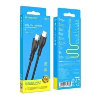 Кабель Type-C to Lightning Borofone BX51 Triumph, 1m, 2.4A, 12W, QC3.0, черный
