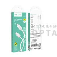 Кабель USB to Micro HOCO X107 Favor, 1m, 2.4A,  белый