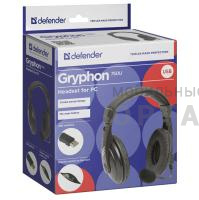 Наушники проводные накладные Defender Gryphon 750U,USB, черные