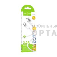 Кабель Usb to Type-c HOCO X109 Energy, 1.0м, круглый, 3.0А, силикон, цвет: белый (1/31/310)