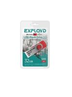 Флешка USB 32 Гб Exployd 530, USB2.0, пластик, красный