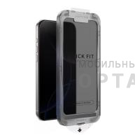 Стекло защитное, KEEPHONE QUICK FIT PRIVACY 3D БЕЗ РАМКИ FULL GLUE САМОКЛЕЯЩИЙСЯ GLASS iPhone 16 PRO MAX