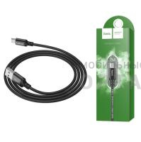 Кабель Usb to Micro HOCO X14 Times speed, 2.0м, круглый, 2.0A, ткань, цвет: чёрный (1/33/330)