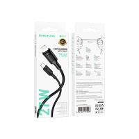 Кабель Type-C to Lightning Borofone BX111 Feliz, 1m, PD 27W, черный, не упакован