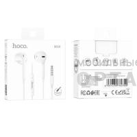 Наушники внутриканальные HOCO M101, AUX разъём с МК длина 1.2м, цвет: белый (1/144/864)