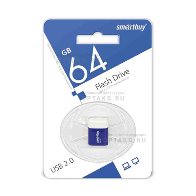 Флешка USB 64 Гб Smartbuy  Lara  синий
