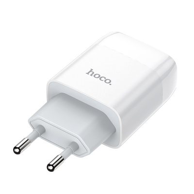Блок питания сетевой 1 USB HOCO C72A, Glorious, 2100mA, , пластик, цвет: белый (1/36/216)