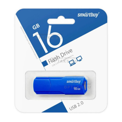 Флешка USB 16 Гб Smartbuy  Clue  синий