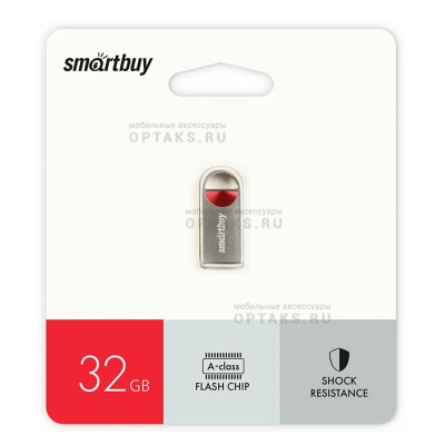 USB  32GB  Smartbuy  MC8  металл  красный