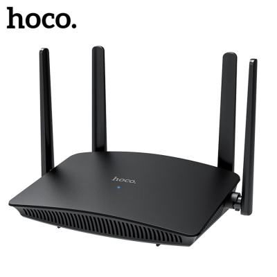Стационарный Wi-Fi роутер, Hoco Premium DQ01 (8 МБ, DDR: 64 МБ 3, LAN: 2100 Мбит/с, WAN: 1100 Мбит/с 4)